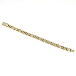 18K Gold Plated, 3.4CTW Moissanite Square Miami Cuban Bracelet
